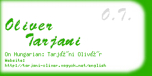 oliver tarjani business card